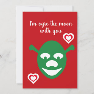 Cartão De Festividades Feliz Dia dos Namorados Eu sou Ogre a Lua Foto