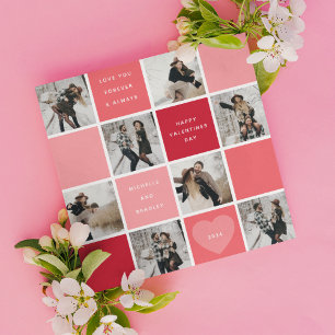 Cartão De Festividades Feliz Dia dos Namorados - Grade de Fotografias