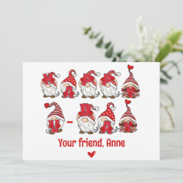 Cartão De Festividades Feliz Dia dos Namorados - Letreiro de Gnome na Sal