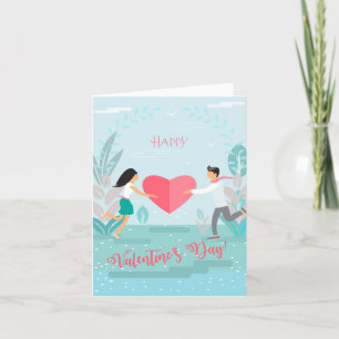 Cartão De Festividades Feliz Dia dos Namorados "O Amor está no Ar!"