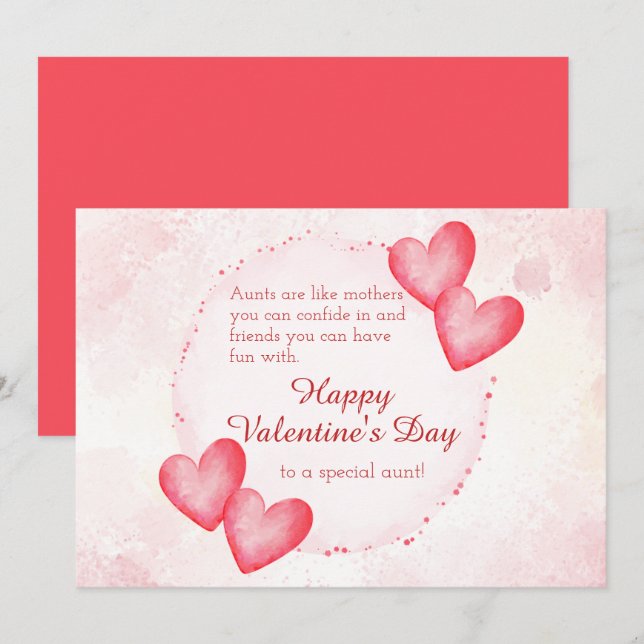 Cartão De Festividades Feliz Dia Dos Namorados Para Minha Tia (Frente/Verso)