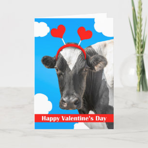 Cartão De Festividades Feliz Dia dos Namorados Para Qualquer Vaca Bonita 