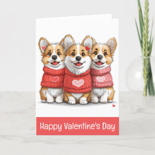 Cartão De Festividades Feliz Dia dos Namorados Pembroke Galsh Corgi Cães