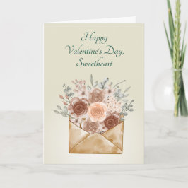 Cartão De Festividades "Feliz Dia dos Namorados, Querido" Elegante Floral