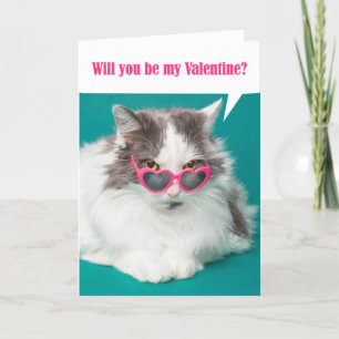 Cartão De Festividades Feliz Dia dos Namorados Seja Minha Gatinho Fofo em