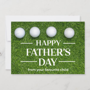 Cartão De Festividades Feliz Dia dos Pais de golfe no gramado verde