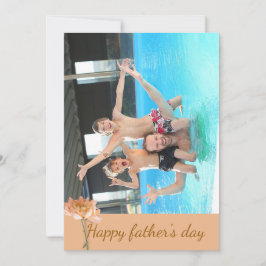 Cartão De Festividades Feliz dia dos pais l Foto da família moderna para 