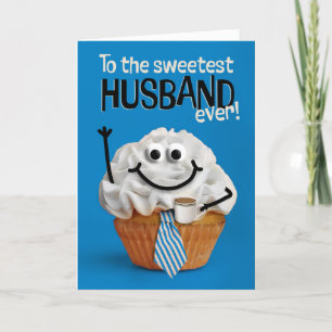 Cartão De Festividades Feliz Dia dos Pais Marido Cupcake Mais Doce 