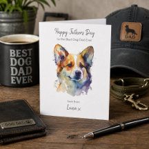 Feliz Dia dos Pais Melhor Papai de Cachorro Corgi 