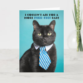 Cartão De Festividades Feliz Dia dos Pais para o Papai Gato Engraçado de 