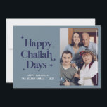 Cartão De Festividades Feliz Dias de Challah Hanukkah Foto da Família Fer<br><div class="desc">Pode ser totalmente personalizado para atender às suas necessidades.
© Gorjo Designs. Feito para você através da plataforma Zazzle. 

// Precisa de ajuda para personalizar seu design? Tem outras ideias? Sinta-se à vontade para entrar em contato comigo (Zoe) diretamente.</div>