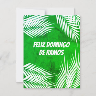 Cartão De Festividades Feliz Domingo de Ramos Palm Domingo Português