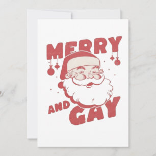 Cartão De Festividades Feliz e Alegre Natal LGBTQ Diversão e Orgulho
