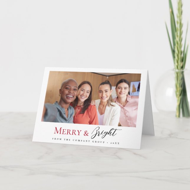 Cartão De Festividades Feliz e Brilho da Equipe de Negócios de Natal (Frente)