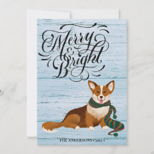Cartão De Festividades Feliz e Brilho do Corgi Saudação de "Pet" Div