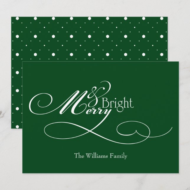 Cartão De Festividades Feliz e Brilho do Script (Frente/Verso)