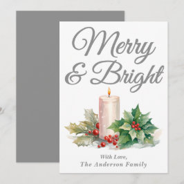 Cartão De Festividades Feliz e Brilho do Script Manuscrito Silver
