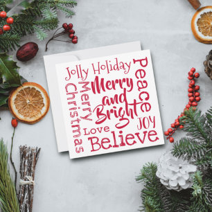 Cartão De Festividades Feliz e Brilho e Outros Atos Felizes de Natal