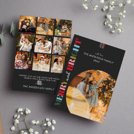 Cartão De Festividades Feliz e Brilho Fotos de Natal Pretas