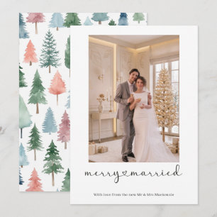 Cartão De Festividades Feliz e Casado Recém-Casado Personalizado Foto