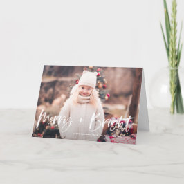 Cartão De Festividades Feliz e Escova Brilhante Foto de Natal