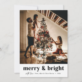 Cartão De Festividades Feliz e Estilo de Vintagem do Bright Boho Natal