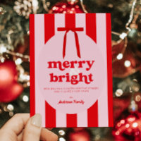 Feliz e faixas vermelhas cor-de-rosa brilhantes