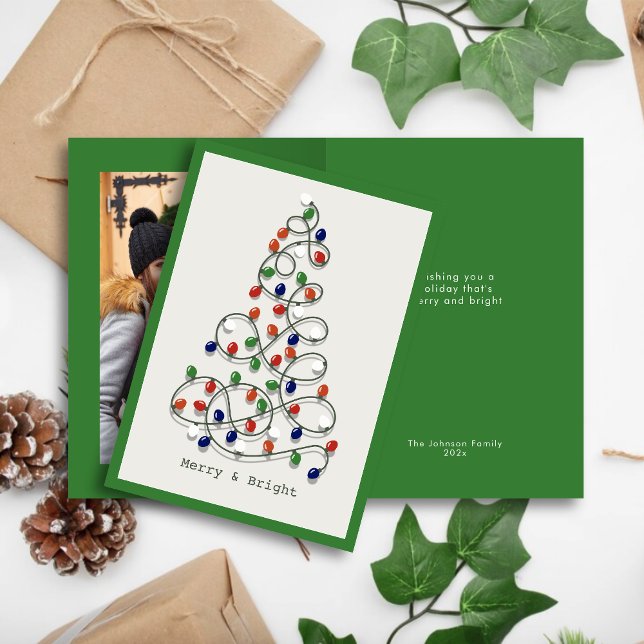 Cartão De Festividades Feliz e imagem brilhante Luz verde (Criador carregado)