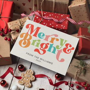 Cartão De Festividades Feliz E Letra Colorida Brilhante Vibes Natal