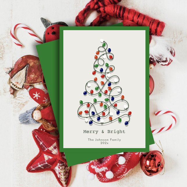 Cartão De Festividades Feliz e luz verde (Criador carregado)