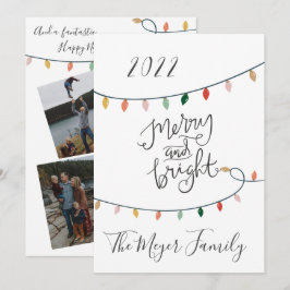 Cartão De Festividades Feliz E Luzes De Natal Brilhantes 4 Foto