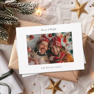 Cartão De Festividades Feliz e Natal Brilhante