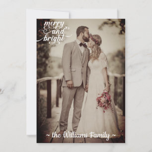 Cartão De Festividades Feliz e Natal Brilhante Foto Antiga