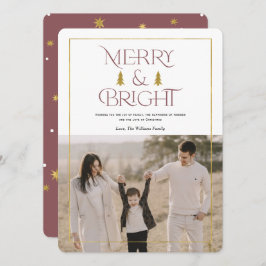 Cartão De Festividades Feliz e rosa poeirento moderno e brilhante