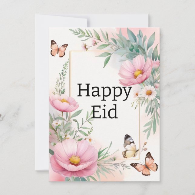 Cartão De Festividades Feliz Eid (Frente)