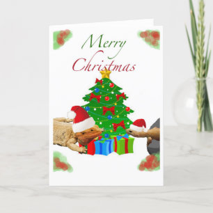 Cartão De Festividades Feliz Estilo de Réptil de Natal!
