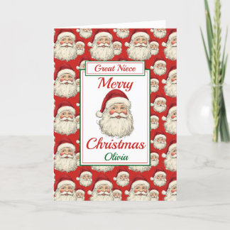 Cartão De Festividades Feliz Excelente de Natal Papais noeis Niece