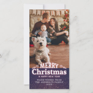 Cartão De Festividades Feliz Feliz ano novo de Natal Feriado Foto de Dese