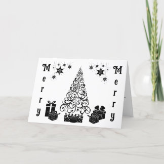 Cartão De Festividades Feliz Feliz Árvore de Natal