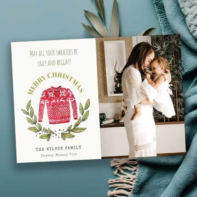 Cartão De Festividades Feliz Feliz, Feia Vermelha, Foto do Natal (Criador carregado)