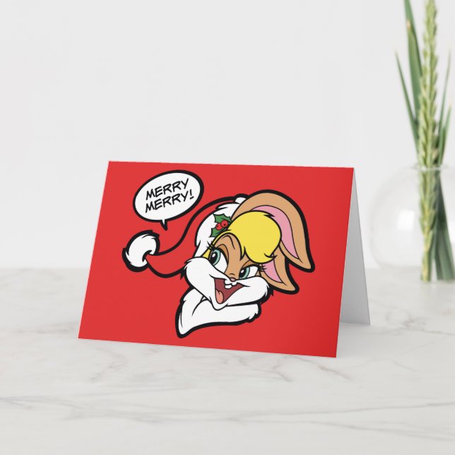 Cartão De Festividades "Feliz Feliz" Lola Bunny (Frente)