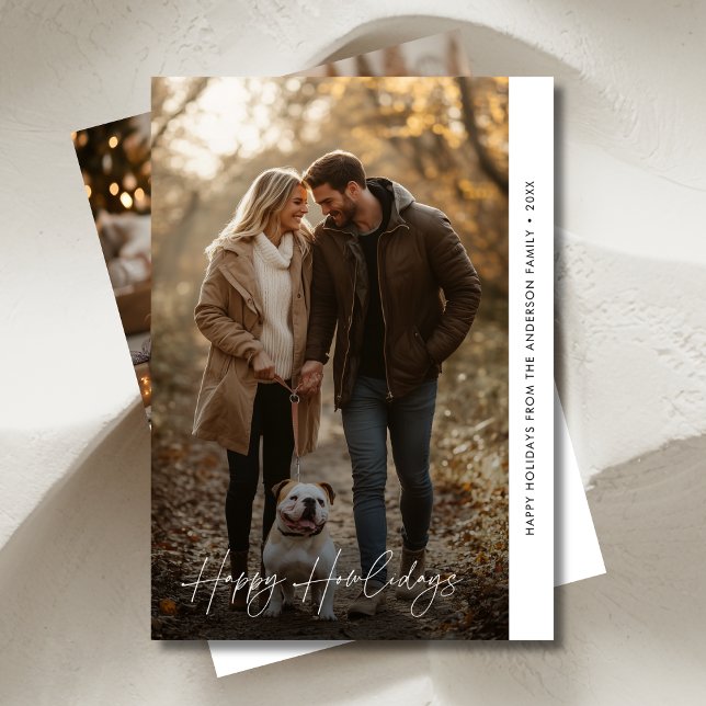 Cartão De Festividades Feliz Feliz Natal Foto Engraçada Cachorro (Criador carregado)