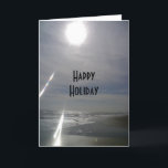 CARTÃO DE FESTIVIDADES "FELIZ FERIADO" DA PRAIA<br><div class="desc">Esta é uma bela maneira de dizer Festa FELIZ este ano. Se você gosta de cenas de praia,  por favor veja todos os meus produtos de praia aqui na Zazzle. OBRIGADOS muito.</div>