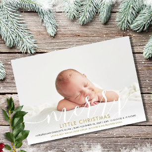 Cartão De Festividades Feliz Feriado de Natal Nova Foto do Bebê