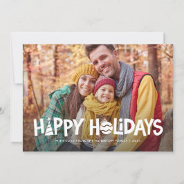 Cartão De Festividades Feliz feriado, divertida, com uma foto