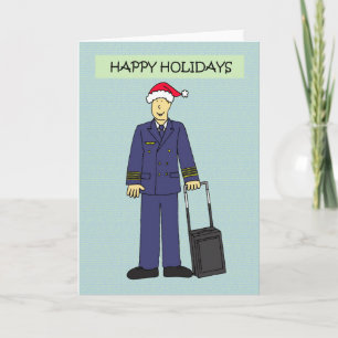 Cartão De Festividades Feliz feriado do piloto masculino