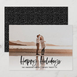 Cartão De Festividades Feliz feriado moderno e mínimo de natal fotográfic