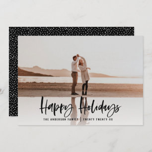 Cartão De Festividades Feliz feriado moderno e mínimo de natal fotográfic