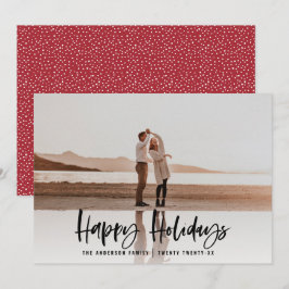 Cartão De Festividades Feliz feriado moderno e mínimo de natal fotográfic