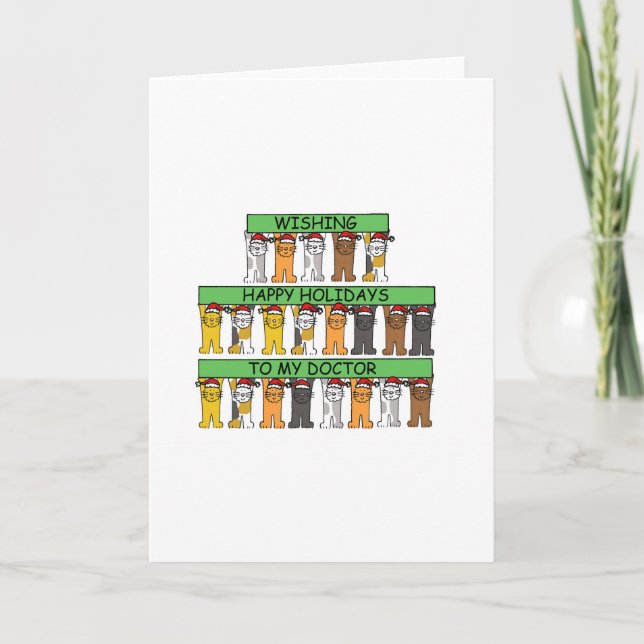 Cartão De Festividades Feliz feriado para o meu médico (Frente)